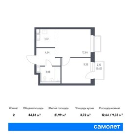 Квартира 34,9 м², 1-комнатная - изображение 1