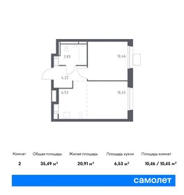 Квартира 35,5 м², 1-комнатная - изображение 1