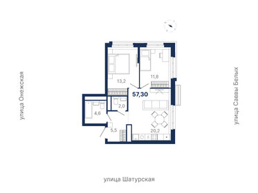 55,8 м², 2-комнатная квартира 10 578 928 ₽ - изображение 23