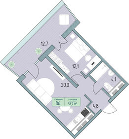 62,6 м², 2-комнатные апартаменты 13 586 100 ₽ - изображение 63