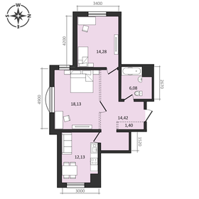 67,6 м², 3-комнатная квартира 3 399 000 ₽ - изображение 81