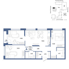 77,1 м², 4-комнатная квартира 11 090 000 ₽ - изображение 29