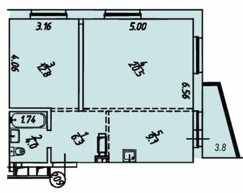 58,9 м², 2-комнатная квартира 8 658 300 ₽ - изображение 115