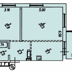 Квартира 56 м², 2-комнатная - изображение 4