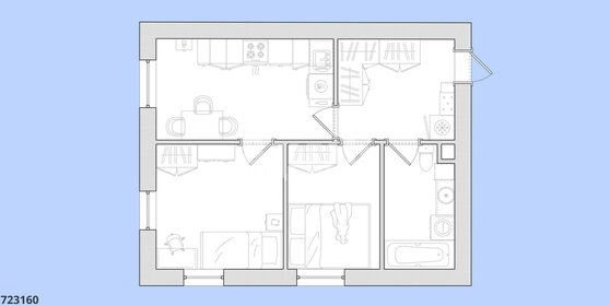 40 м², 2-комнатная квартира 3 400 000 ₽ - изображение 55