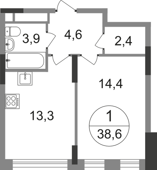 39 м², 1-комнатная квартира 10 800 000 ₽ - изображение 98