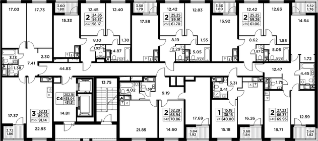 76 м², 2-комнатная квартира 19 900 000 ₽ - изображение 140