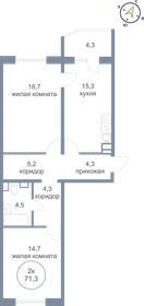 51,6 м², 2-комнатная квартира 6 500 000 ₽ - изображение 85