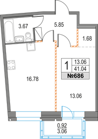 41,8 м², 1-комнатная квартира 9 420 000 ₽ - изображение 82