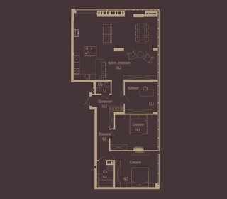 Квартира 121 м², 4-комнатные - изображение 1