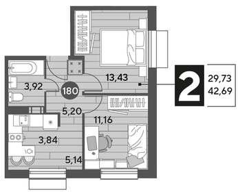 47 м², 2-комнатная квартира 20 000 ₽ в месяц - изображение 30