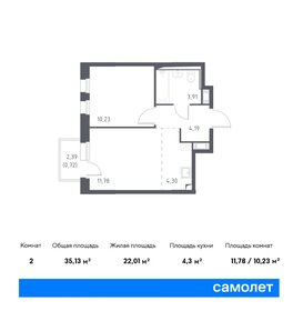 35,3 м², 1-комнатная квартира 5 755 530 ₽ - изображение 6