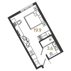 23,3 м², апартаменты-студия 8 899 000 ₽ - изображение 24