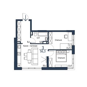52 м², 3-комнатная квартира 8 200 000 ₽ - изображение 72