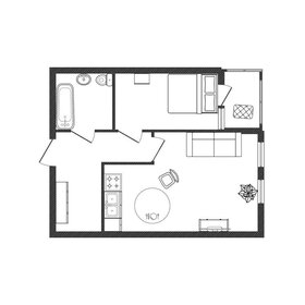 Квартира 51,4 м², 1-комнатная - изображение 1