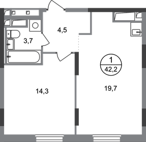 47 м², 1-комнатная квартира 14 220 000 ₽ - изображение 77