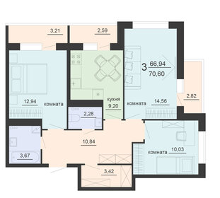 93 м², 3-комнатная квартира 10 150 000 ₽ - изображение 9