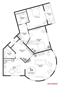 127 м², 3-комнатная квартира 23 700 000 ₽ - изображение 73