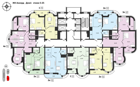 Квартира 57,9 м², 1-комнатная - изображение 2