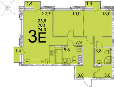 81 м², 2-комнатная квартира 8 991 000 ₽ - изображение 47