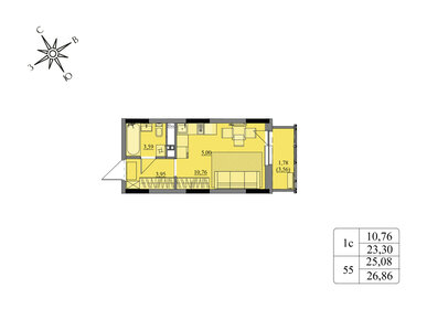 24,5 м², квартира-студия 2 300 000 ₽ - изображение 48