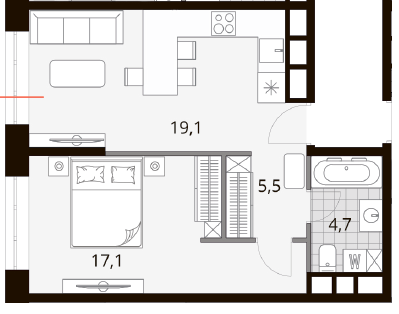 46,4 м², 2-комнатная квартира 20 542 000 ₽ - изображение 1