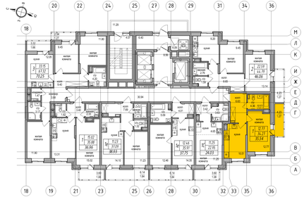 34 м², 1-комнатная квартира 7 150 000 ₽ - изображение 42