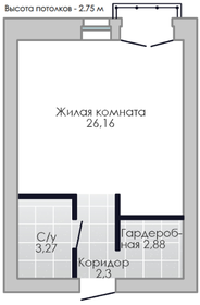 Квартира 30 м², студия - изображение 1