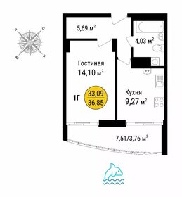 57,3 м², 2-комнатные апартаменты 15 600 000 ₽ - изображение 72