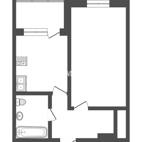 33 м², 1-комнатная квартира 3 400 000 ₽ - изображение 50