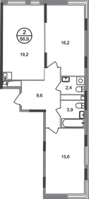 66,7 м², 2-комнатная квартира 16 587 381 ₽ - изображение 35