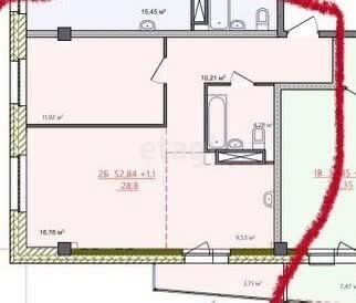53,9 м², 2-комнатная квартира 5 400 000 ₽ - изображение 62