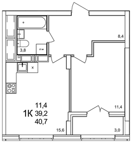 40 м², 1-комнатная квартира 7 500 000 ₽ - изображение 56