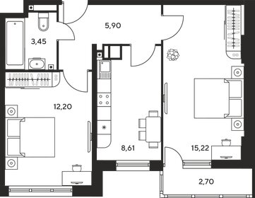 Квартира 48 м², 2-комнатная - изображение 1