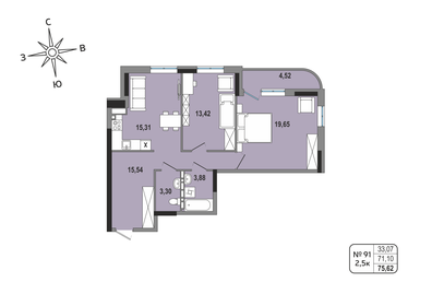 89,5 м², 3-комнатная квартира 8 400 000 ₽ - изображение 67