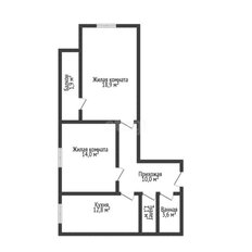 Квартира 59,3 м², 2-комнатная - изображение 2