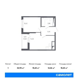 Квартира 34,9 м², 1-комнатная - изображение 1