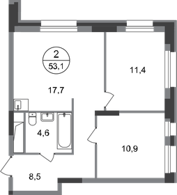 57,4 м², 2-комнатная квартира 12 103 250 ₽ - изображение 17