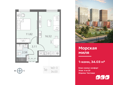 35,5 м², 1-комнатная квартира 6 200 000 ₽ - изображение 76