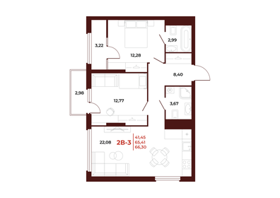 58,3 м², 2-комнатная квартира 7 600 000 ₽ - изображение 46