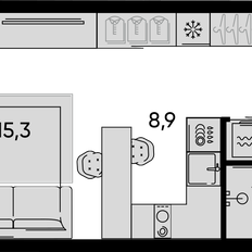 Квартира 37,8 м², 1-комнатная - изображение 2