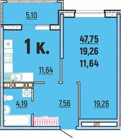 47,2 м², 1-комнатная квартира 9 442 000 ₽ - изображение 31