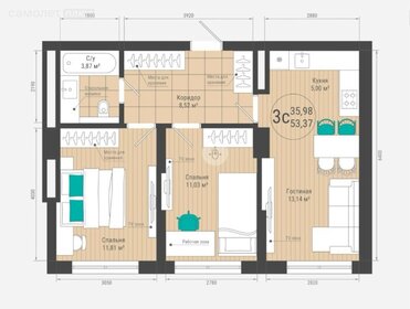 59,8 м², 3-комнатная квартира 8 200 000 ₽ - изображение 9