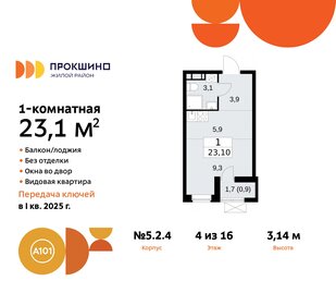 21,4 м², квартира-студия 8 884 011 ₽ - изображение 34