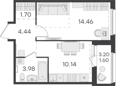 36,5 м², 1-комнатная квартира 7 299 999 ₽ - изображение 37