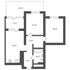 Квартира 84,5 м², 2-комнатная - изображение 3