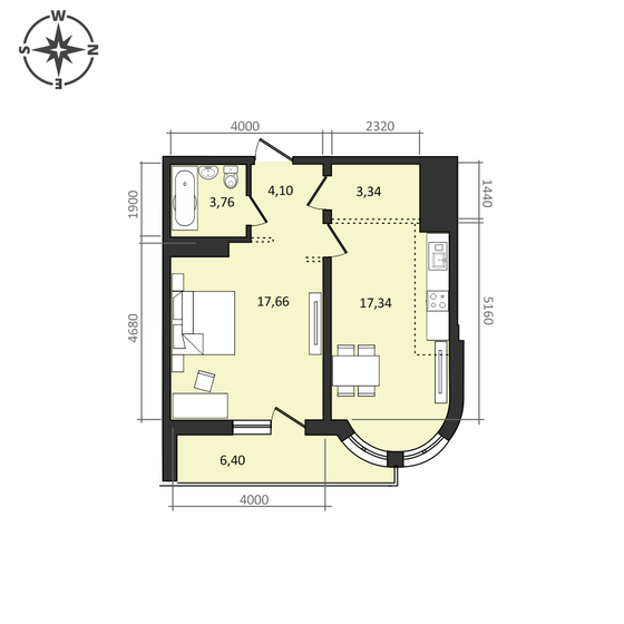 52,6 м², 2-комнатная квартира 6 700 000 ₽ - изображение 1