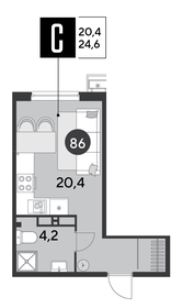 23,7 м², квартира-студия 3 922 350 ₽ - изображение 20