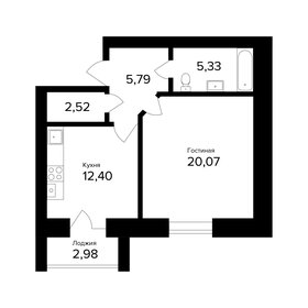 Квартира 47,6 м², 1-комнатная - изображение 1