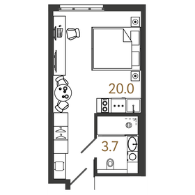 23,7 м², апартаменты-студия 9 200 000 ₽ - изображение 35